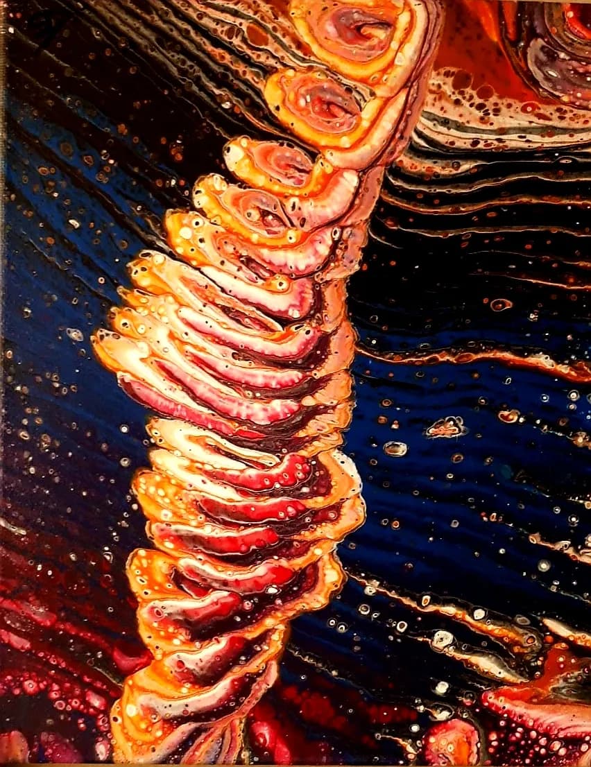 Ethereal Spiral: A Journey Through Color and Form in Abstract Art