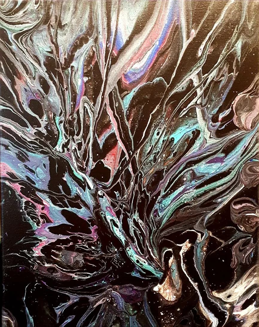 Ethereal Swirls: A Dance of Color and Texture in Abstract Fluid Art