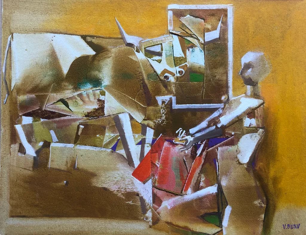 Cubist Horse and Rider