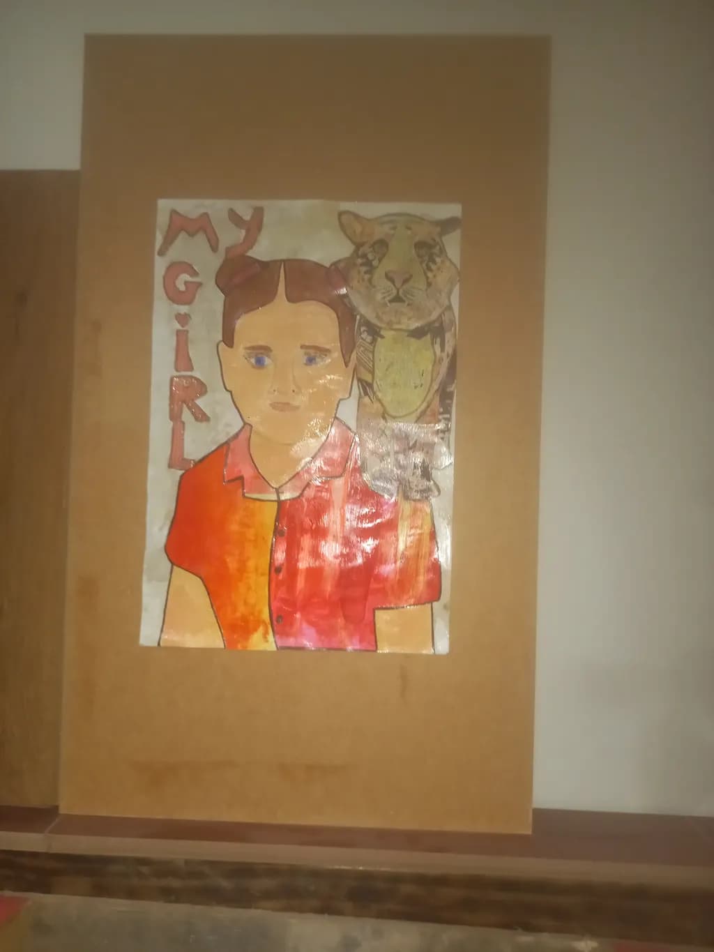 Whimsical Portrait of My Girl with a Tiger Companion