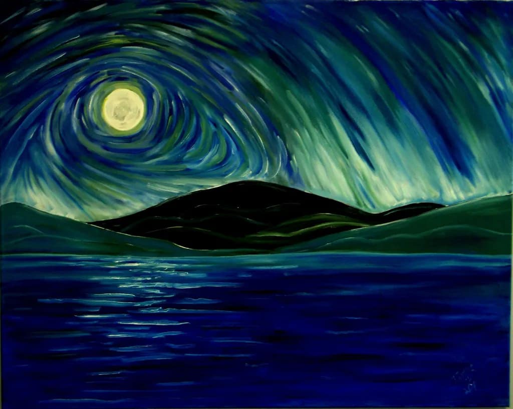 Whispers of the Moonlit Sea: A Dance of Night and Light