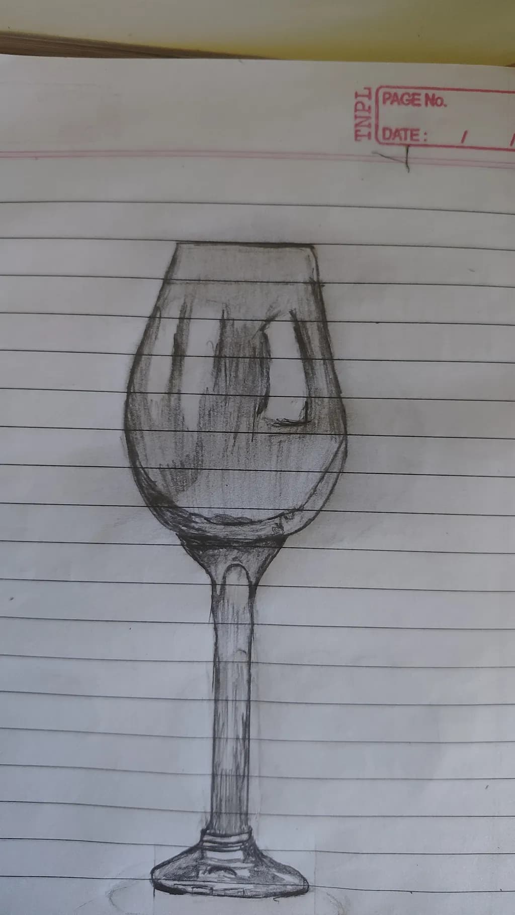 Shaded Wine Glass