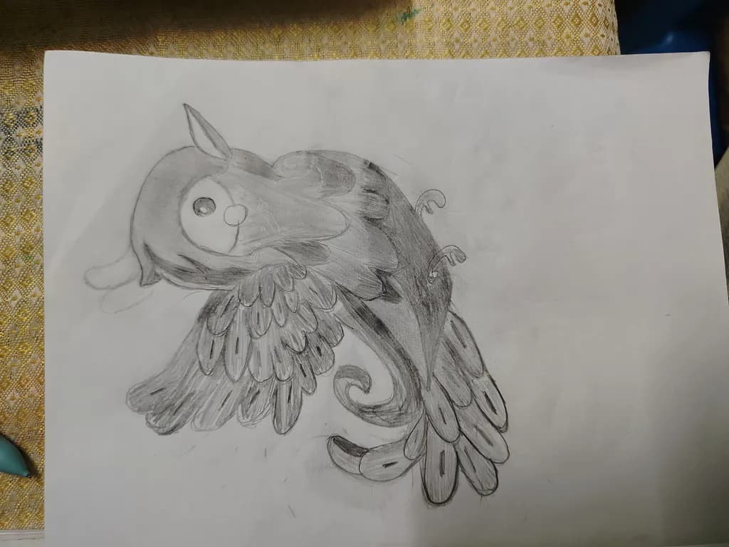 Curled Feathered Flight