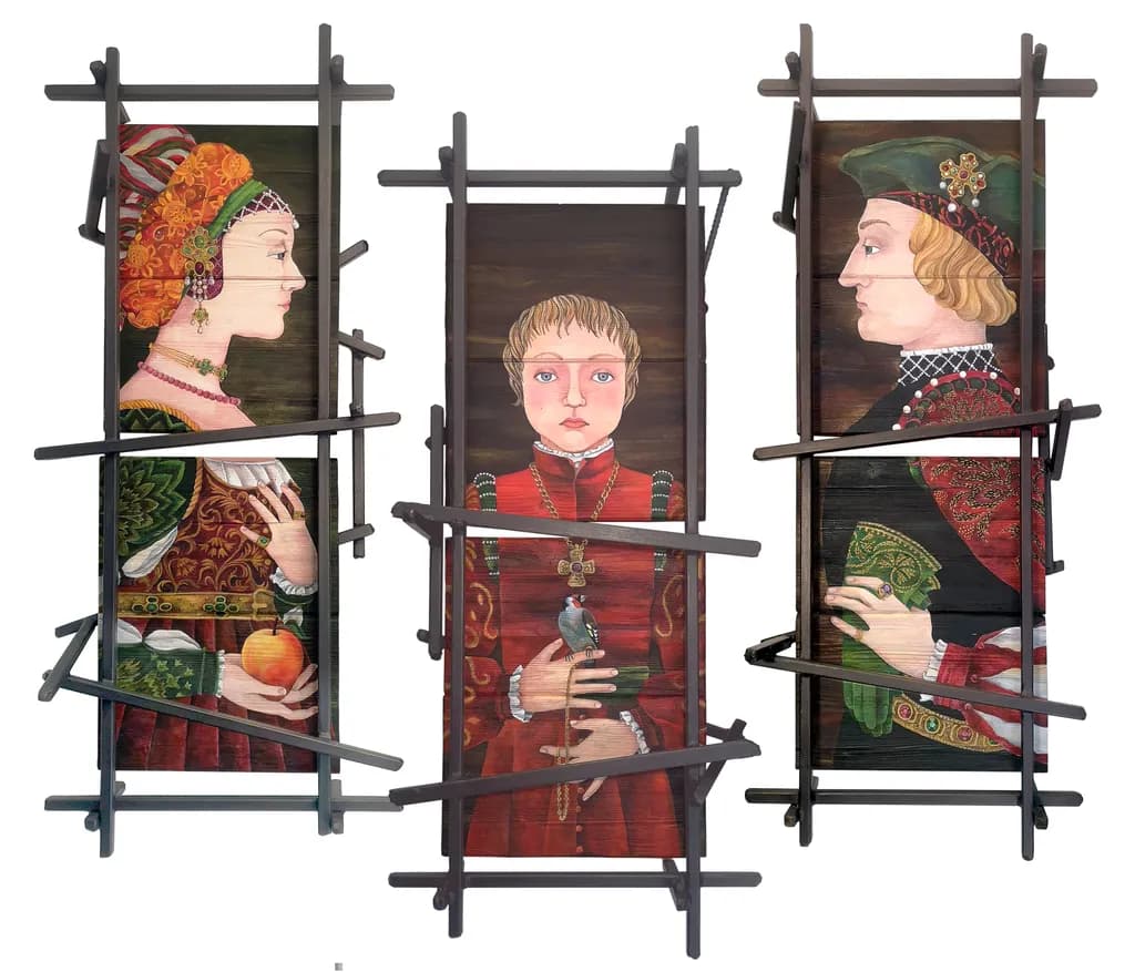 Whispers of Time: A Triptych of Elegance and Intrigue in Historical Portraiture