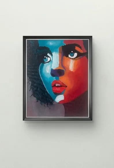 Vibrant Reflections: A Bold Portrait of Identity and Emotion