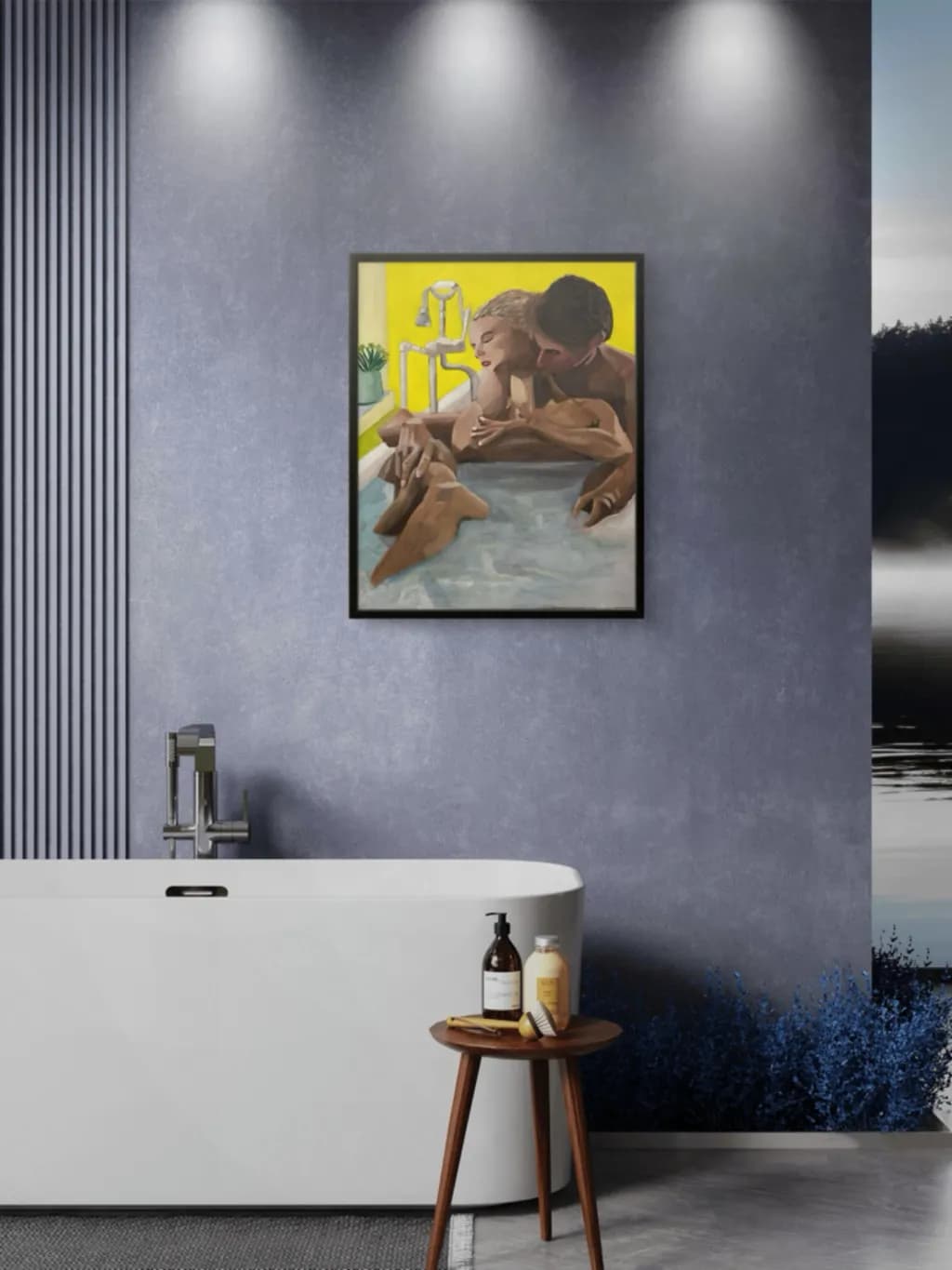 Intimate Moments: Embracing Serenity in a Sunlit Bath