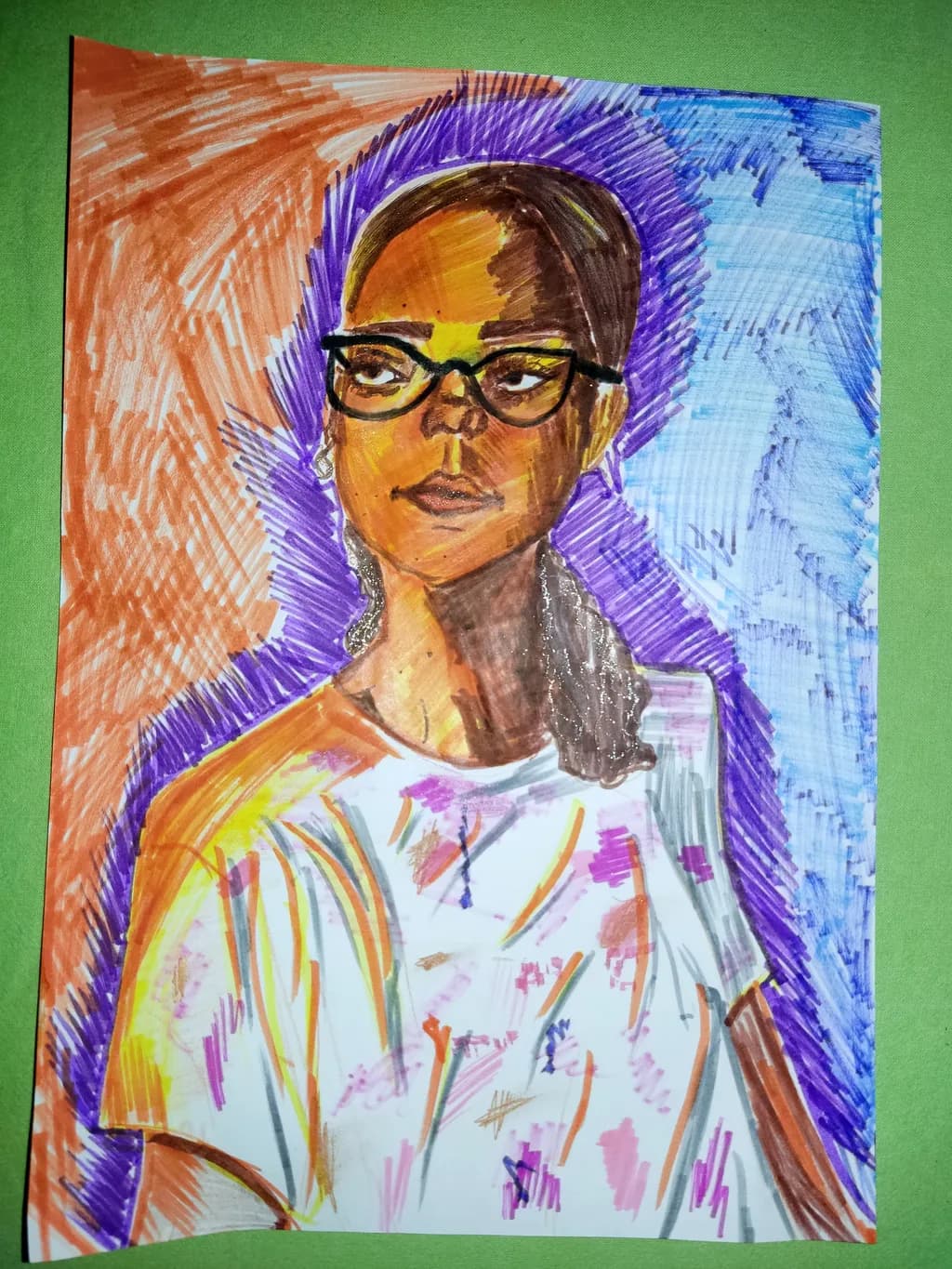 Radiant Reflections: A Portrait of Strength and Identity