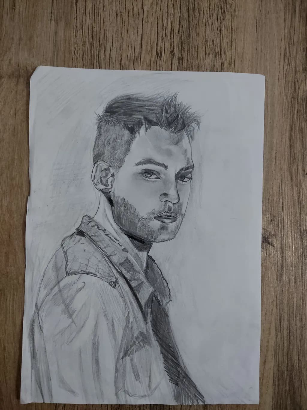 Whispers of Reflection: A Charcoal Portrait of Contemplation