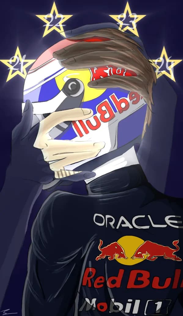 Racing Dreams: The Spirit of Speed and Victory in a Red Bull Helmet