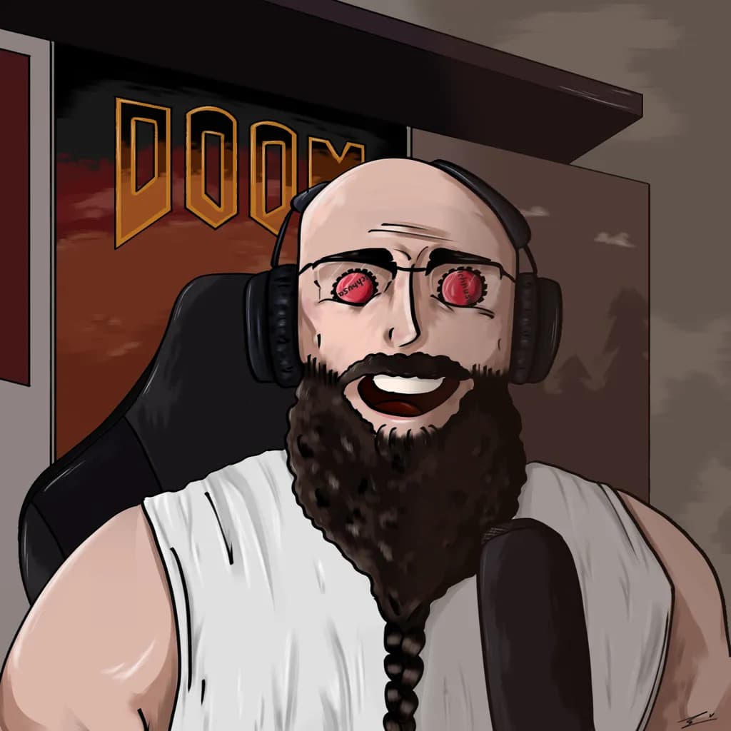 Gamer's Delight: The Bearded Hero with Doom in His Eyes