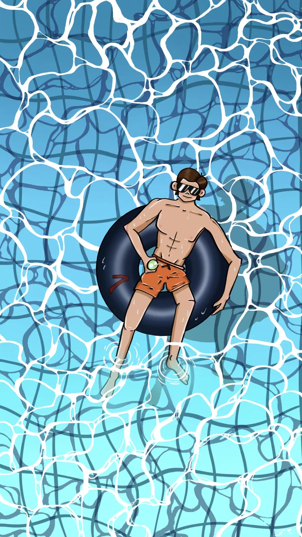Summer Serenity: A Relaxing Swim in Crystal Waters