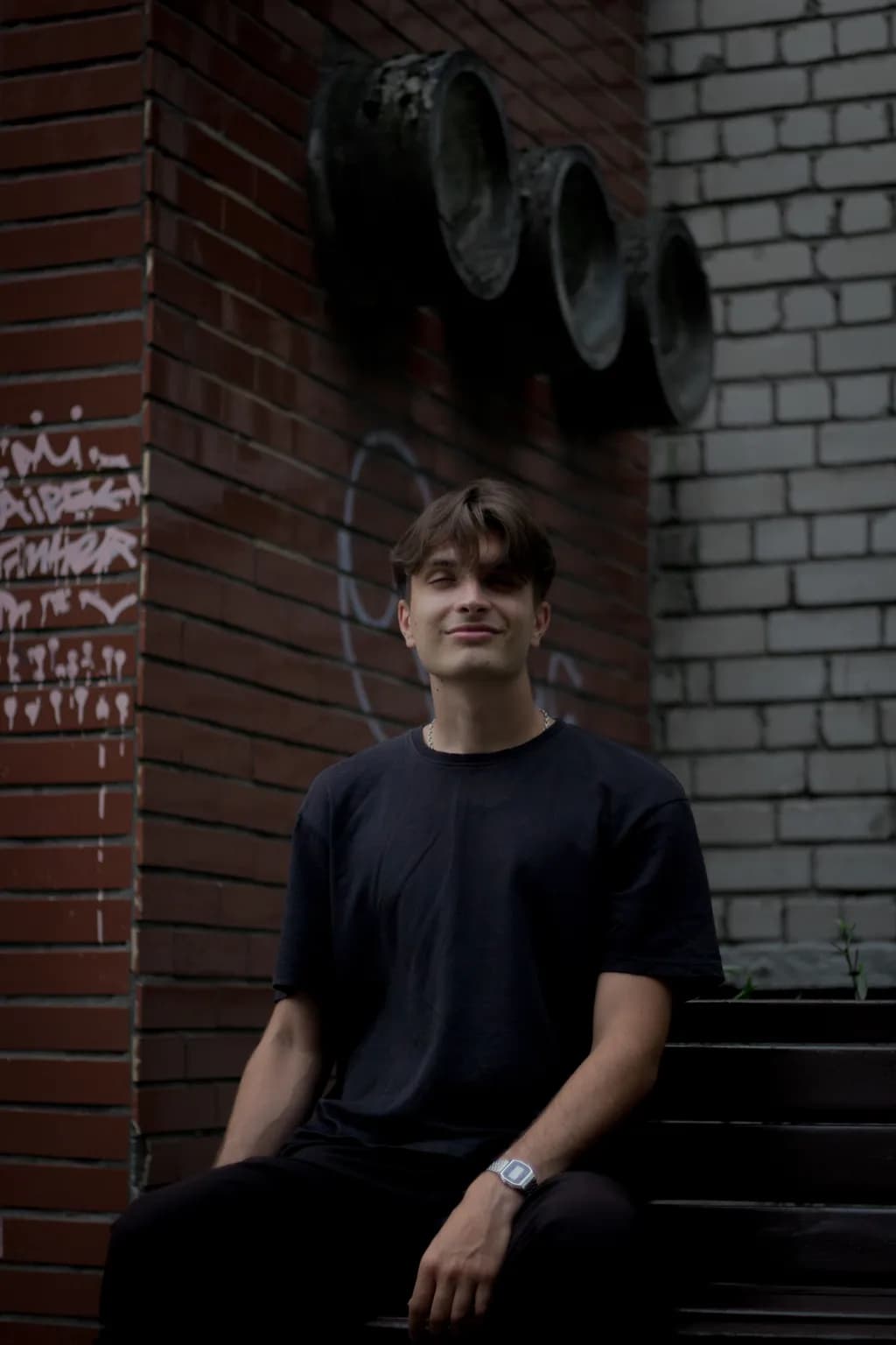 Urban Serenity: A Portrait of Contemplation Amidst the Cityscape