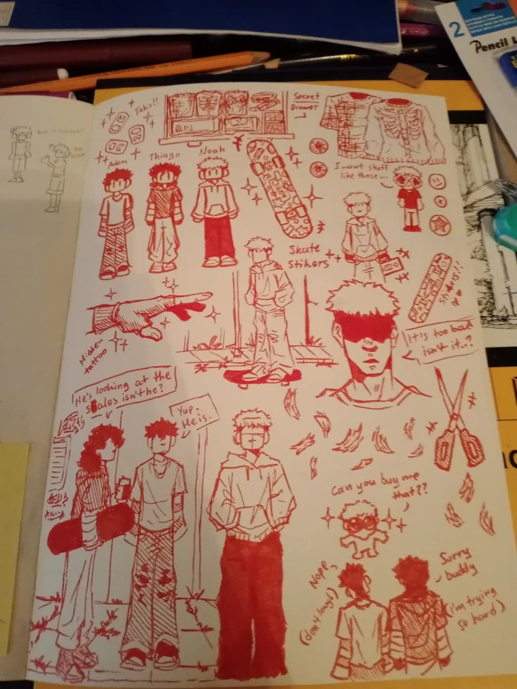 Vibrant Sketches of Youthful Adventures: A Whimsical Exploration of Friendship and Style