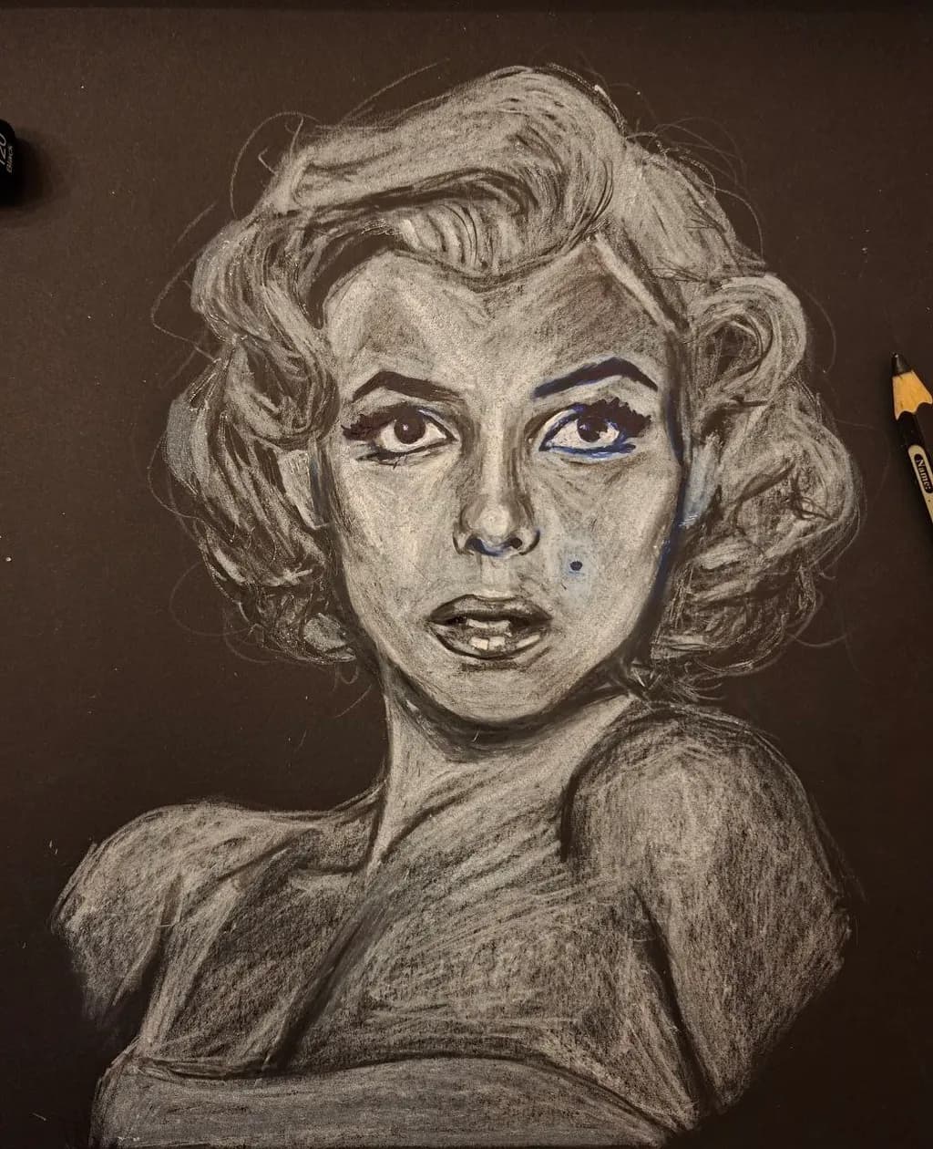 Timeless Elegance: A Charcoal Portrait of Iconic Beauty