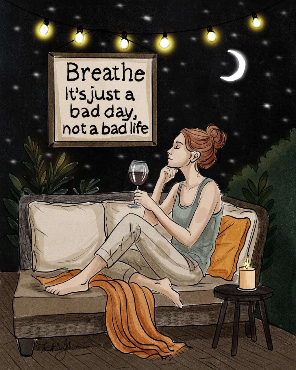 Evening Reflections: Embracing the Bad Days with a Glass of Wine