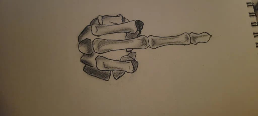Whispers of the Past: A Bone-Inspired Sketch of Intricacy and Depth