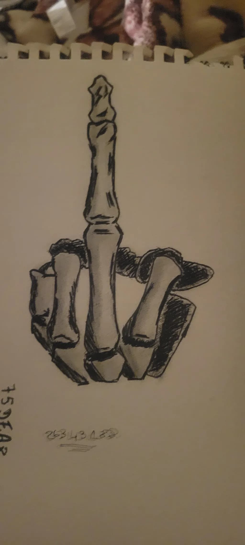 Rebellious Gesture: A Bold Expression of Defiance in Ink and Bone