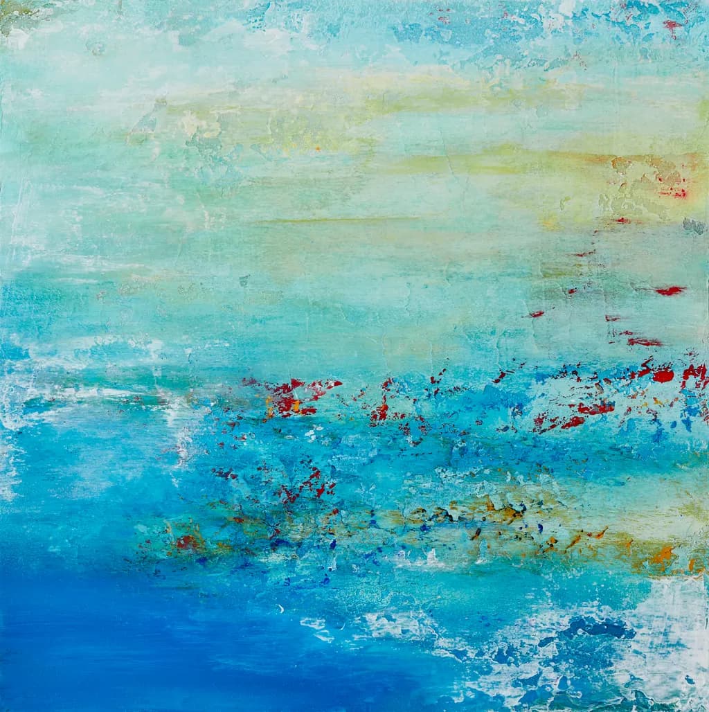Serenity in Blue: An Abstract Journey Through Tranquil Waters