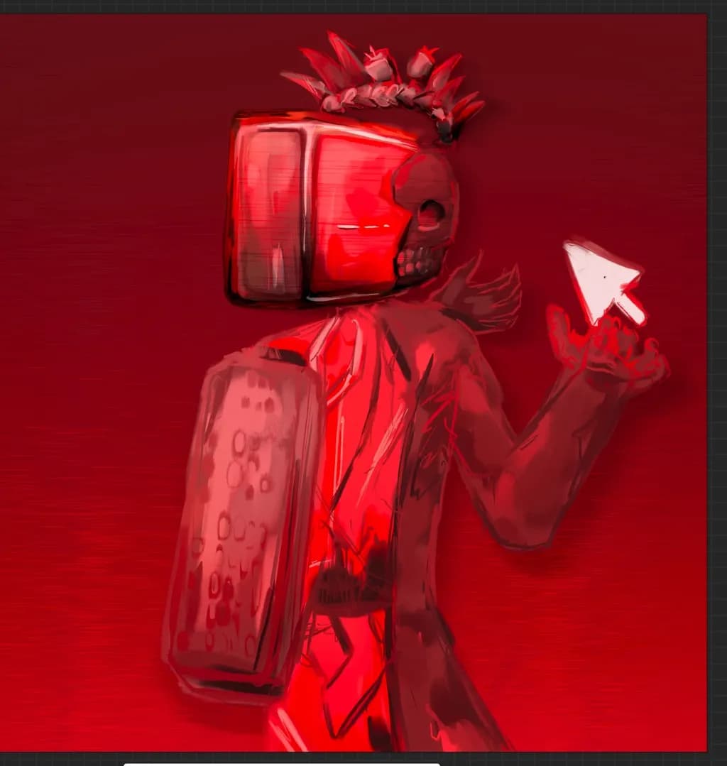 Digital Dystopia: The Red-Hued Messenger of the Screened Soul