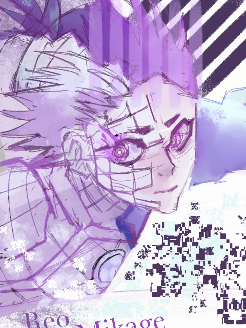 Ethereal Echoes: A Stylized Journey Through Abstract Realms in Purple Hues