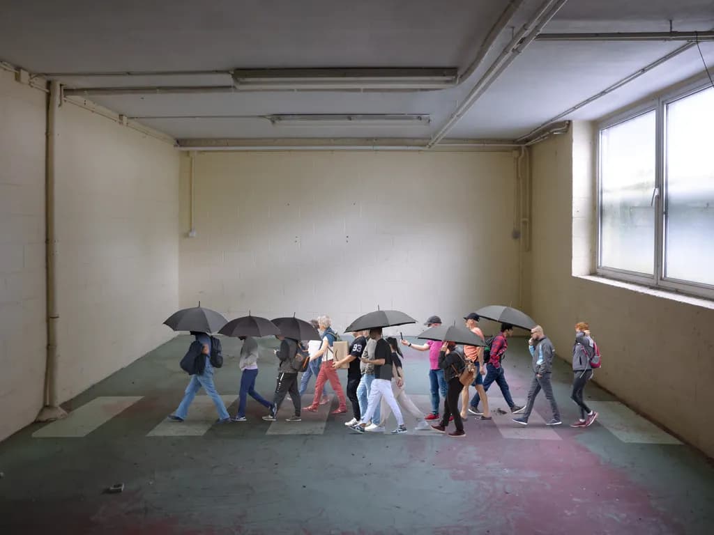 Umbrella Parade: A Journey Through Shadows and Light