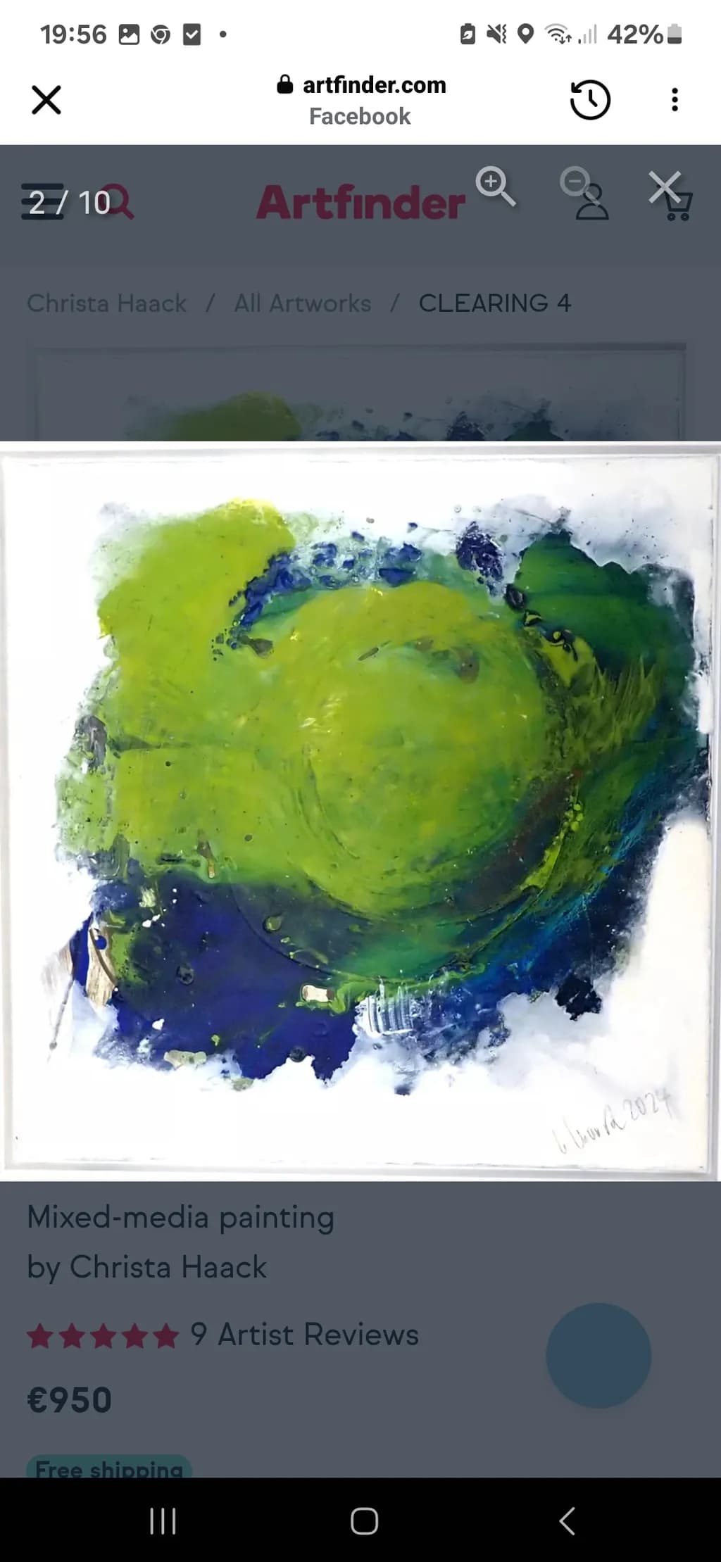 Vibrant Whirl: A Fluid Dance of Color in Mixed Media Art