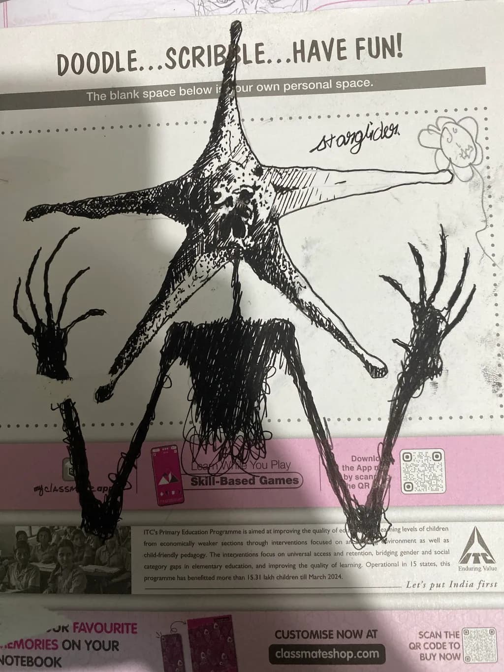 Eerie Elegance: The Strangled Star Creature in Ink
