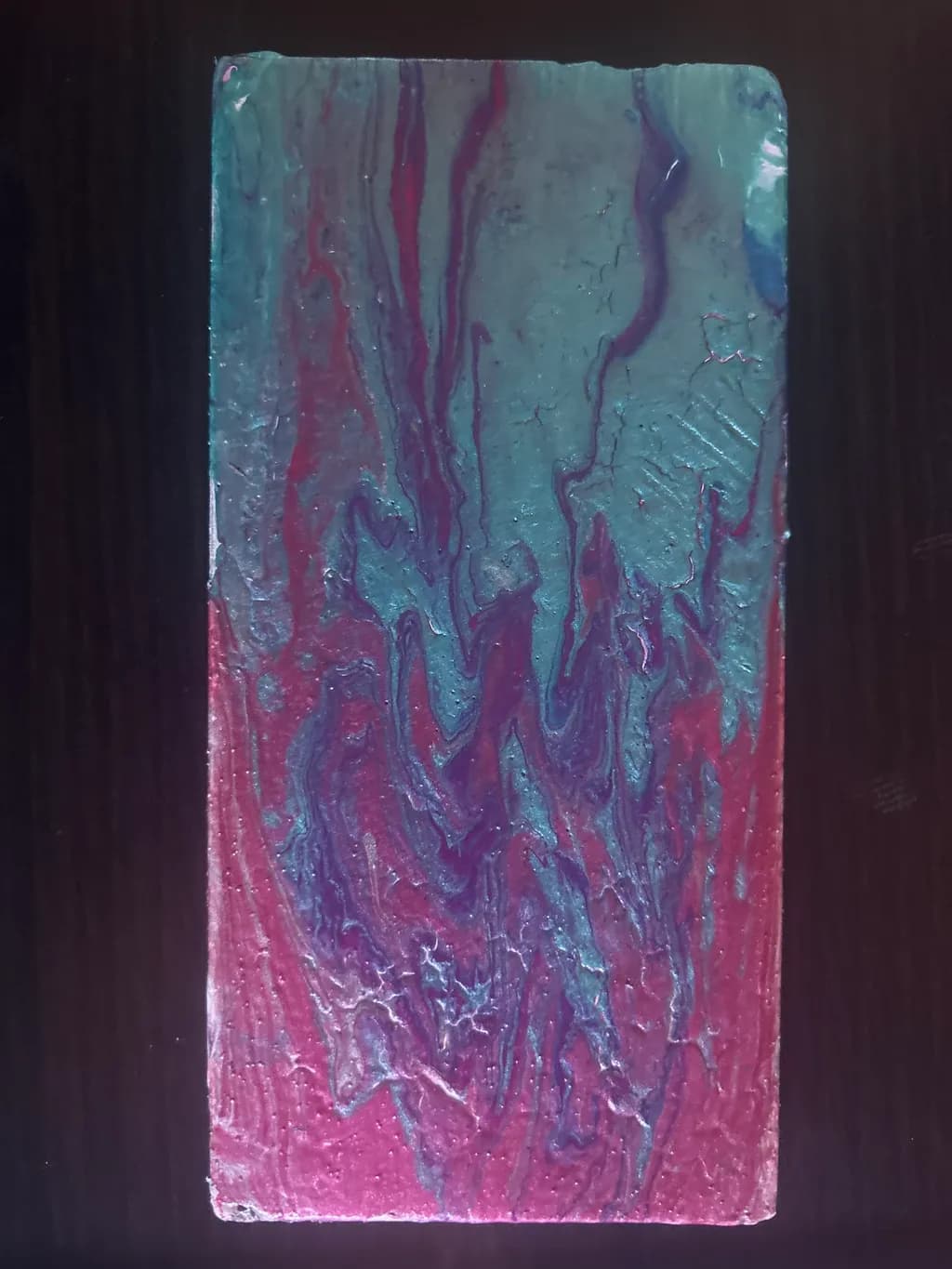 Whispers of Color: A Dance of Aqua and Magenta in Abstract Harmony