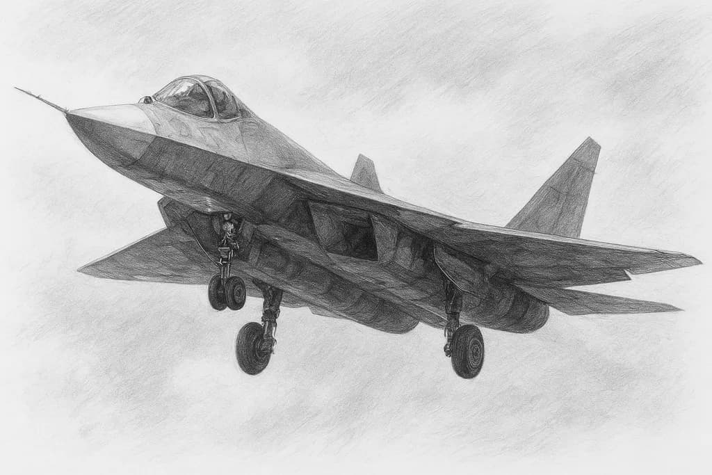 Soaring Through the Skies: A Captivating Sketch of an Iconic Fighter Jet