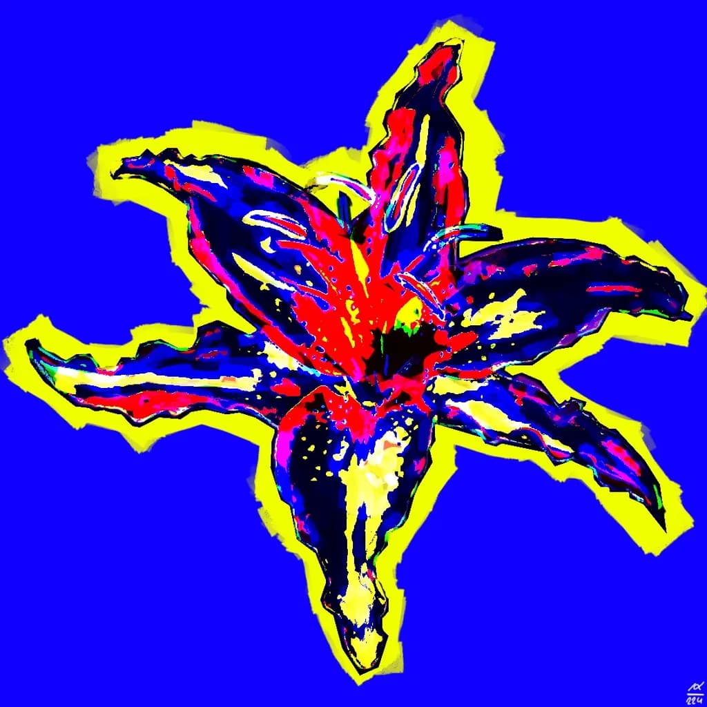 Vibrant Bloom: A Kaleidoscope of Colorful Petals Against a Bold Blue Canvas
