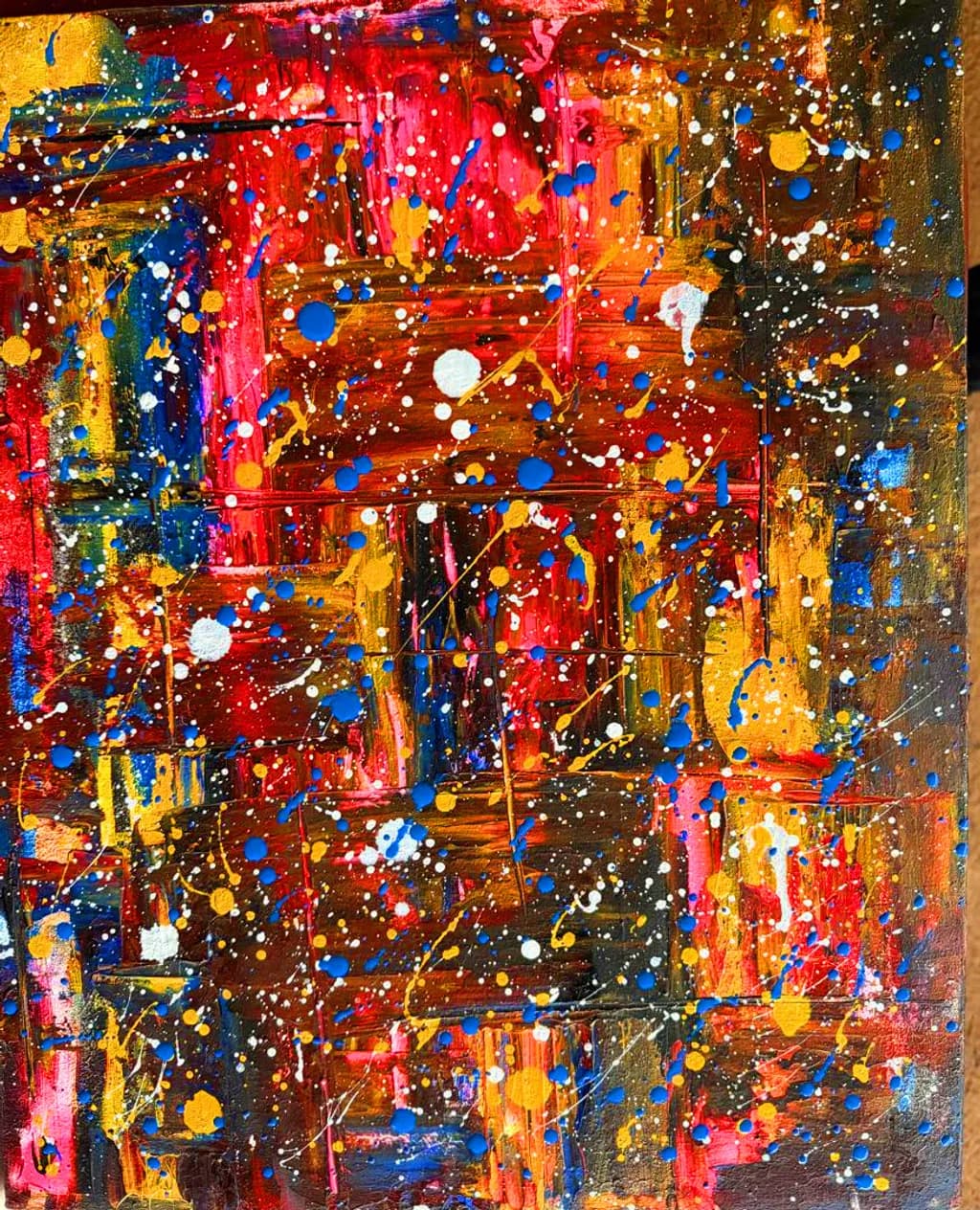 Abstract Splatter Canvas