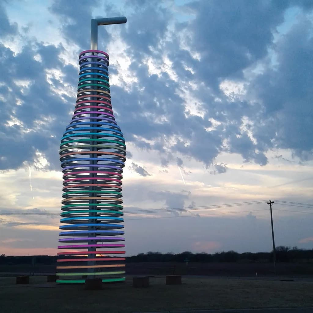 Colorful Skyline Sculpture