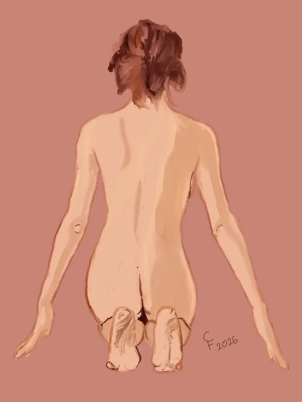 Nude Back Figure