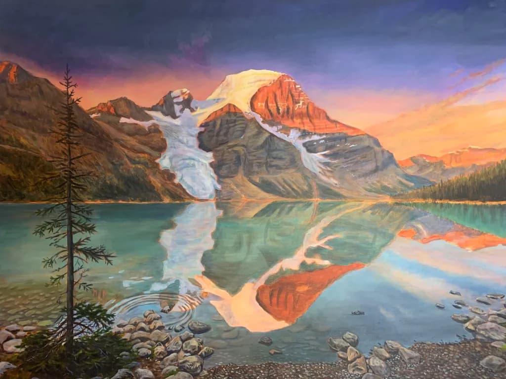 Berg Lake Alpenglow