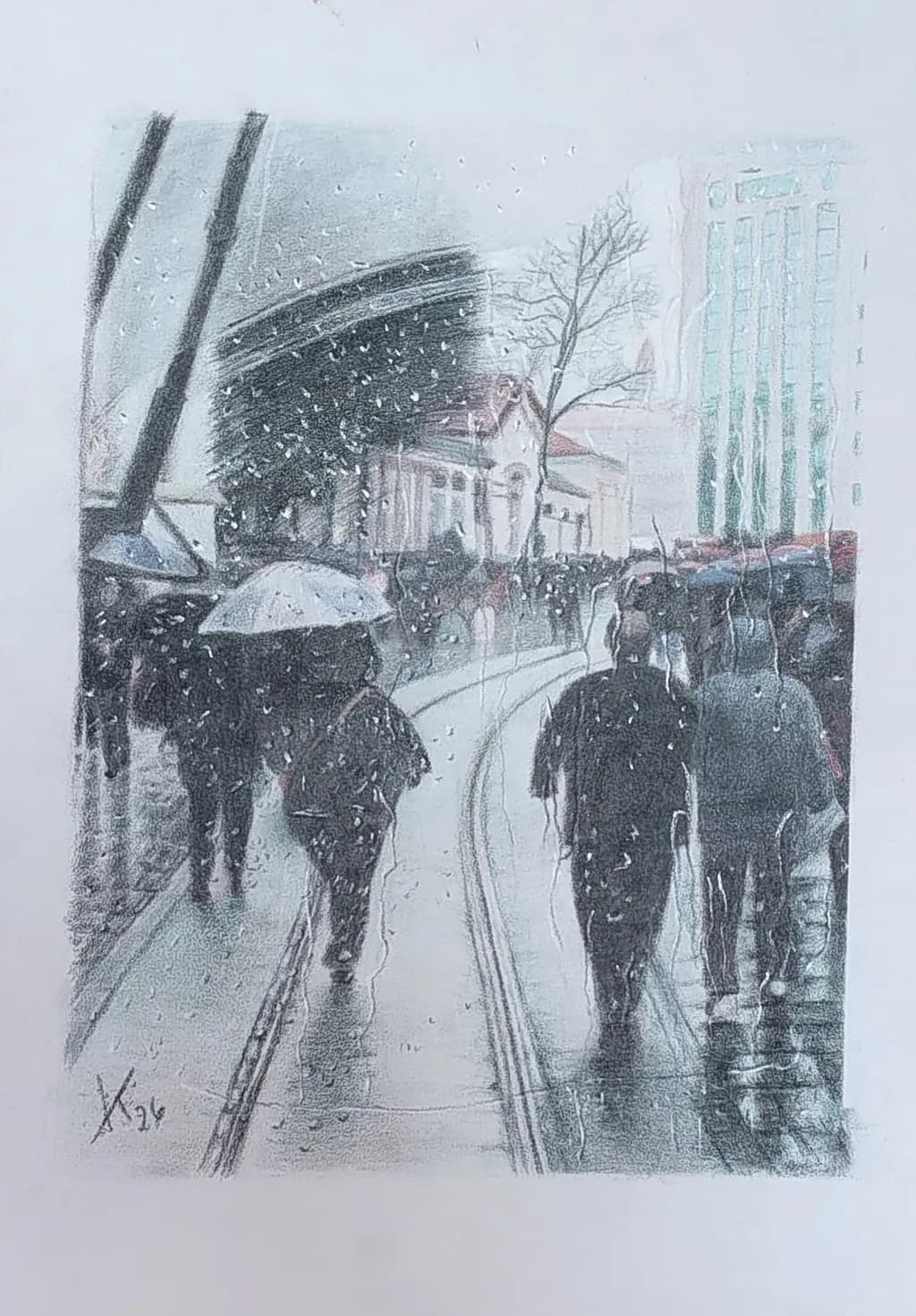 Rainy Street Scene