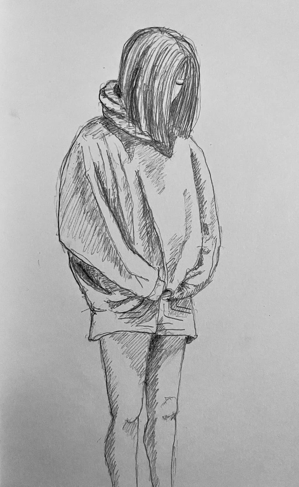 Contemplative Hoodie Sketch