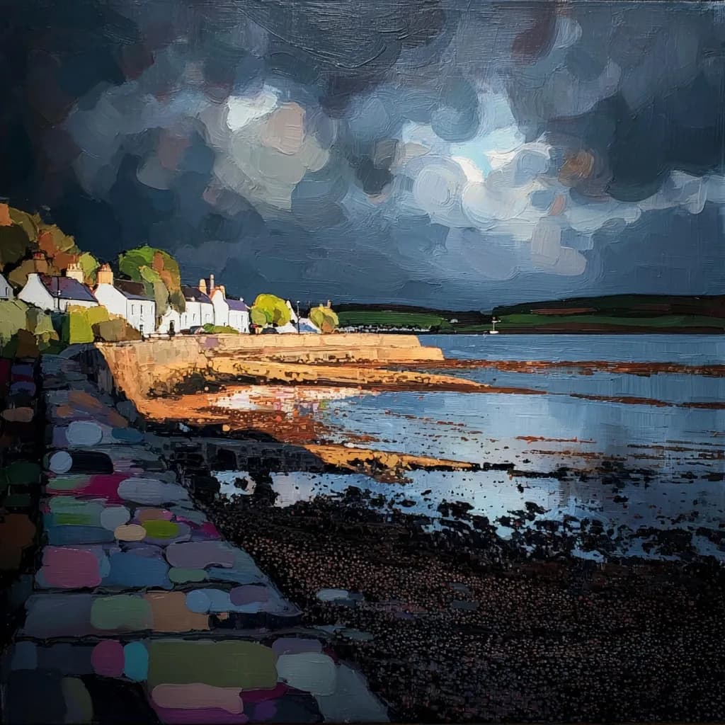 Stormlit Shoreline