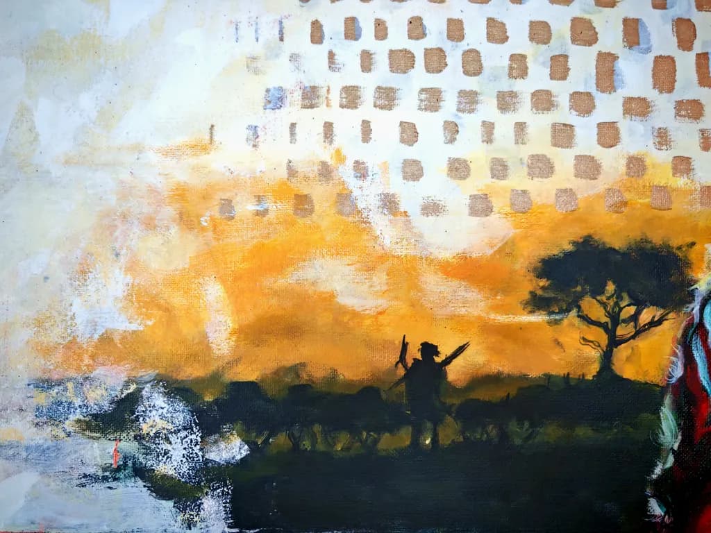 Silhouette in Orange