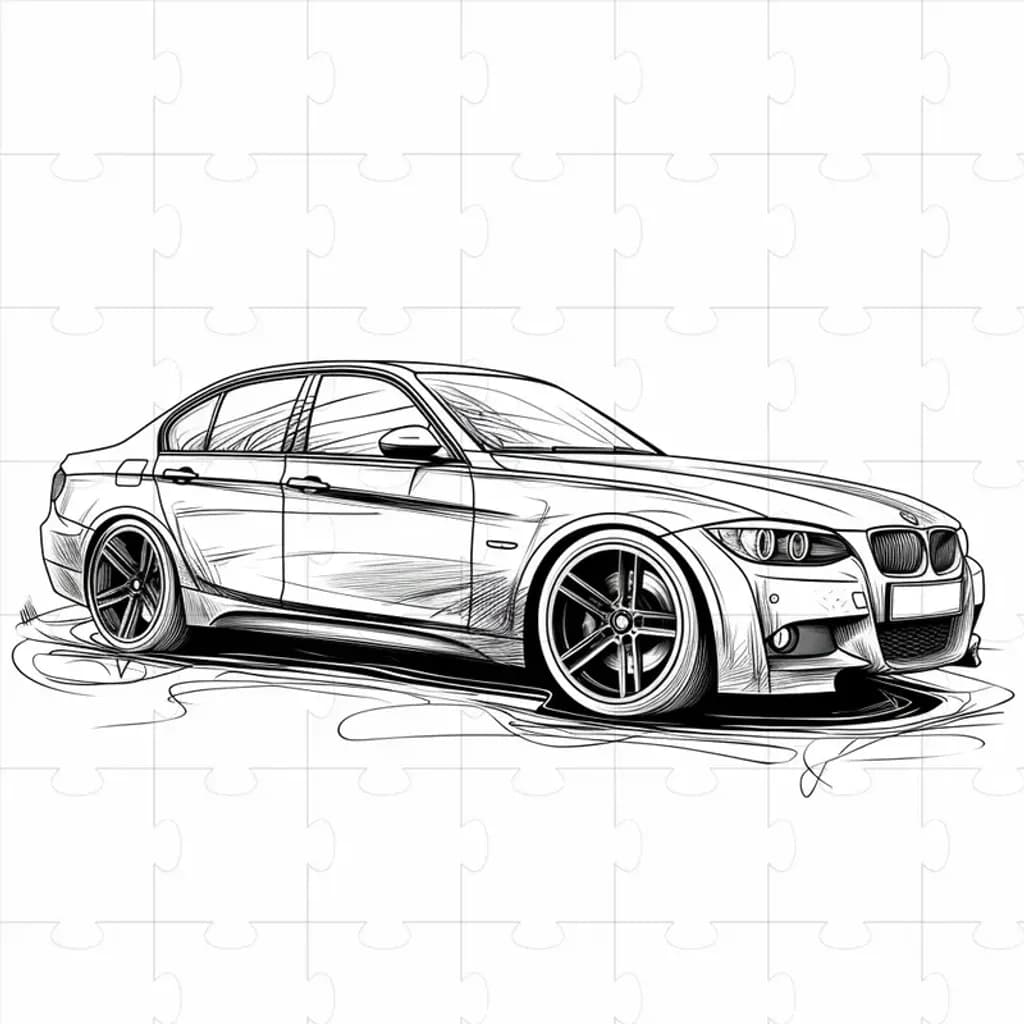 Sleek Automobile Sketch