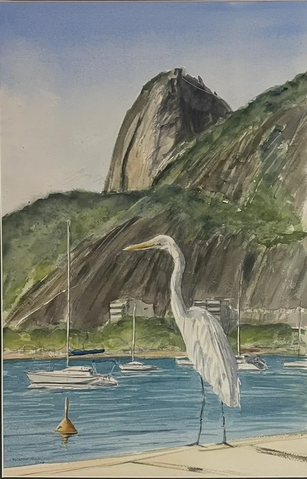 Heron by the Mountain Harbor