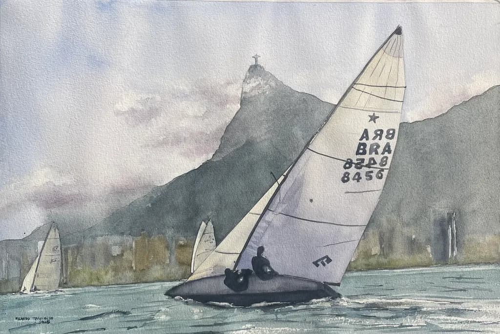 Sailing Near Corcovado Mountain