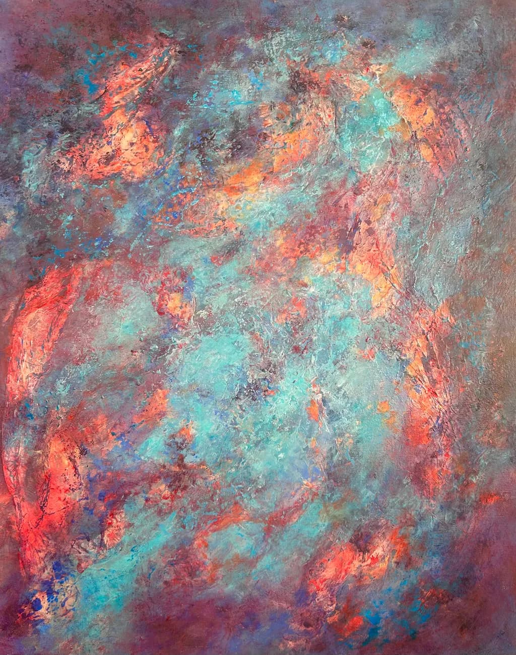 Textured Orange Layers