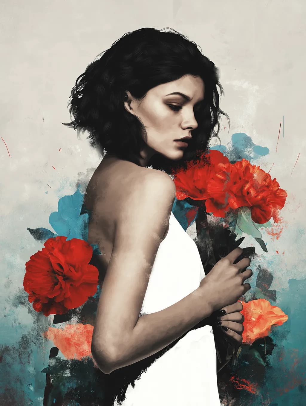 Woman with Flowers