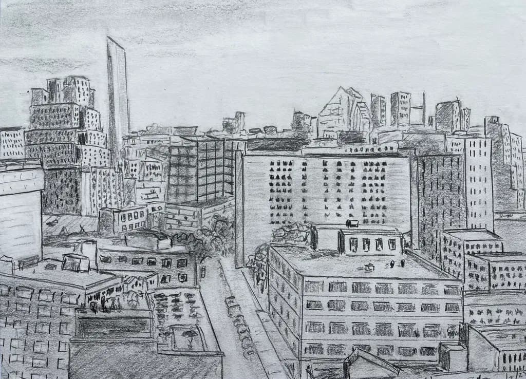Urban Monochrome Sketch