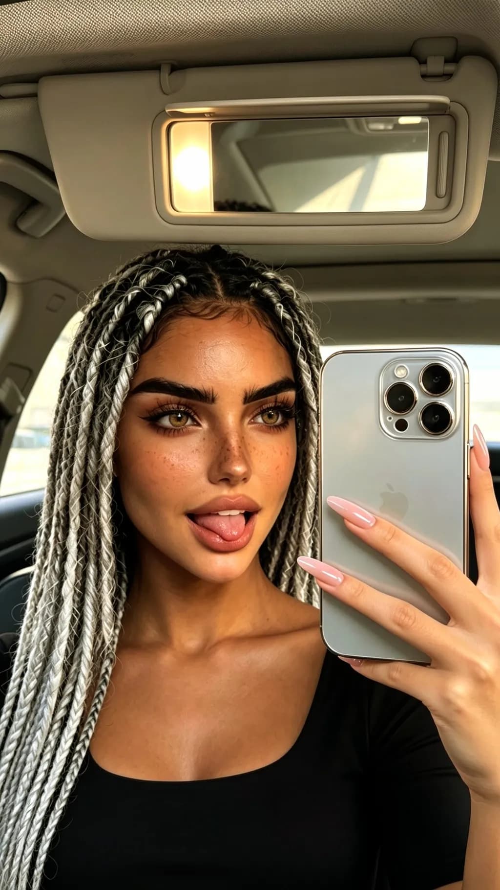 Braided Selfie Expression