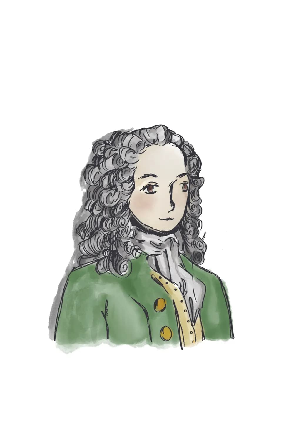 Elegant Curly Portrait
