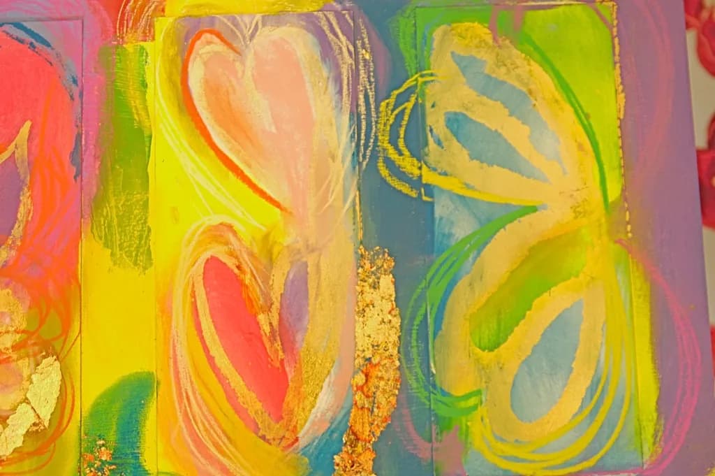 Colorful Hearts and Butterflies