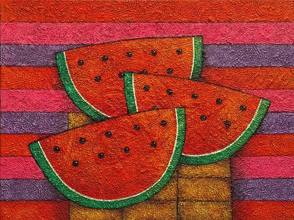 Tres solitarias sandias