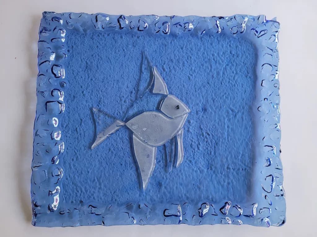 Blue Fish Glass Art