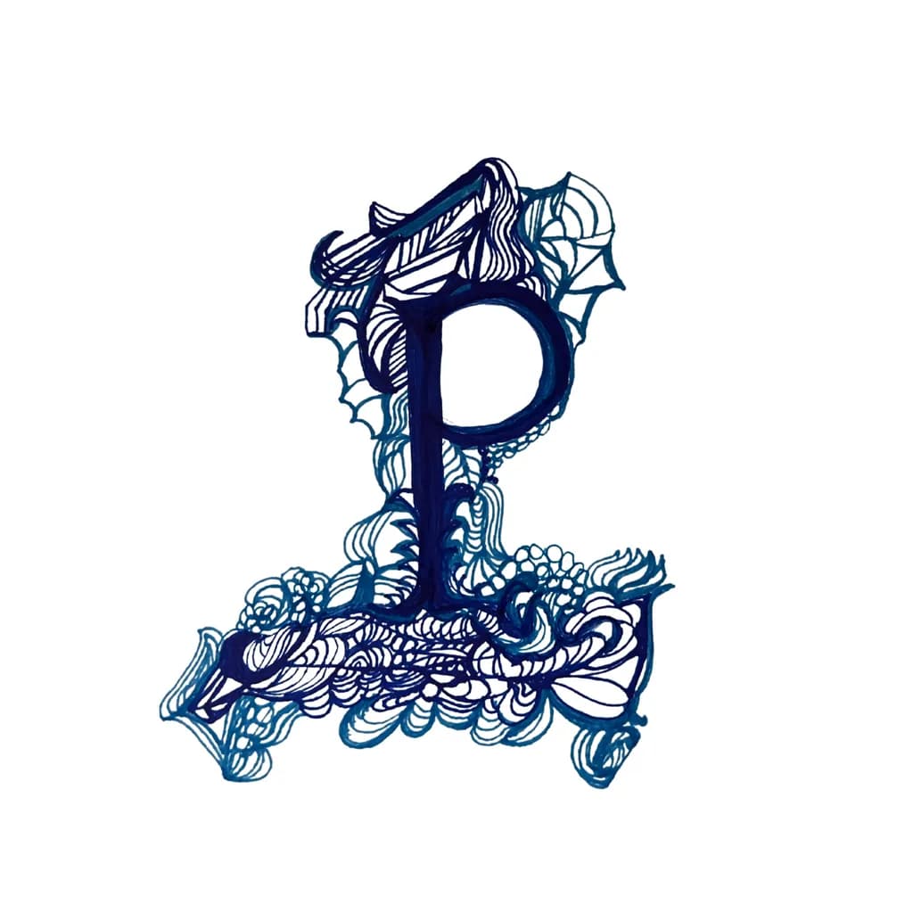 Intricate Letter P